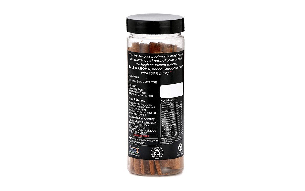 Salz & Aroma Cinnamon Stick    Plastic Jar  75 grams